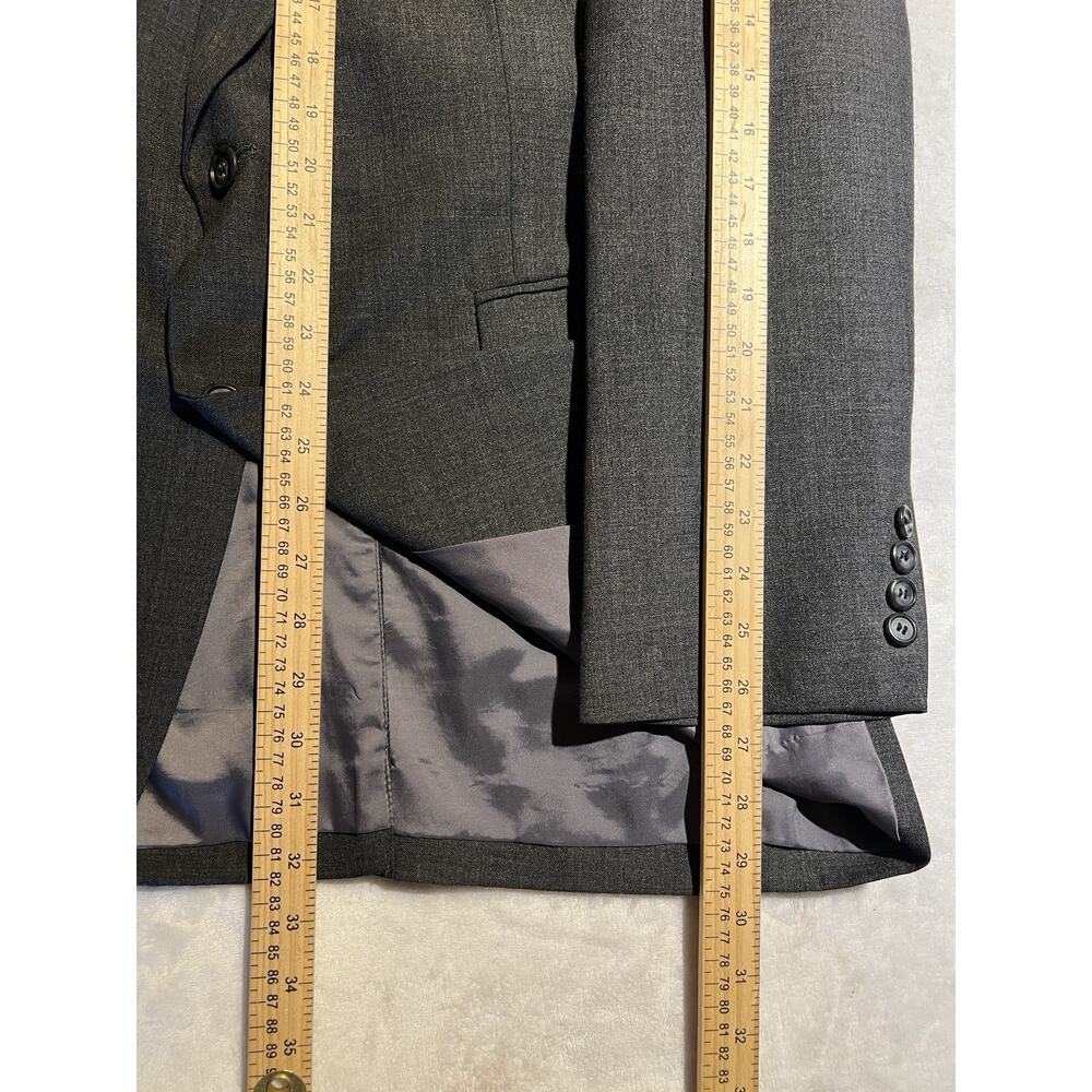 Vintage Gino Cappeli 44L 36x32 Two-Tone Charcoal Gray 2-Piece Suit - Picture 14 of 16